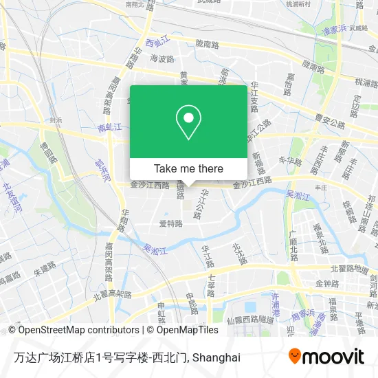 万达广场江桥店1号写字楼-西北门 map