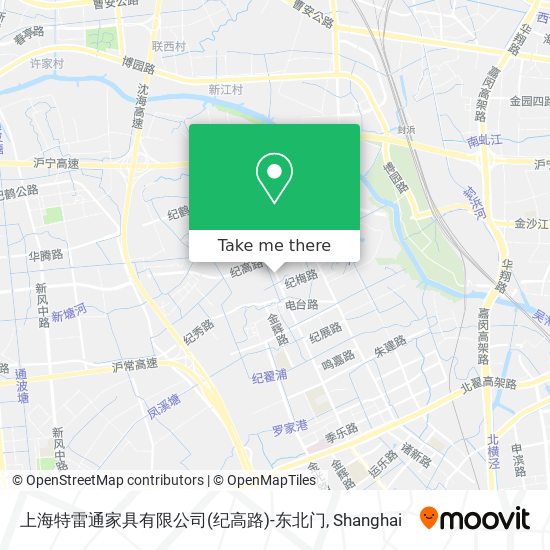 上海特雷通家具有限公司(纪高路)-东北门 map