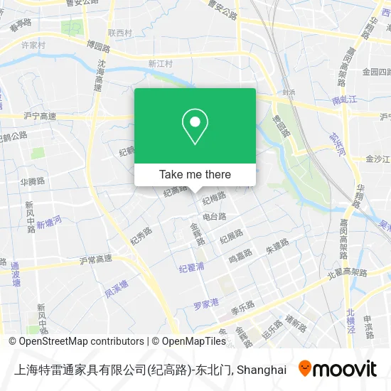 上海特雷通家具有限公司(纪高路)-东北门 map