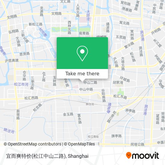 宜而爽特价(松江中山二路) map