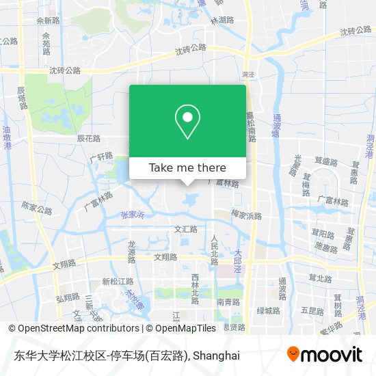 东华大学松江校区-停车场(百宏路) map