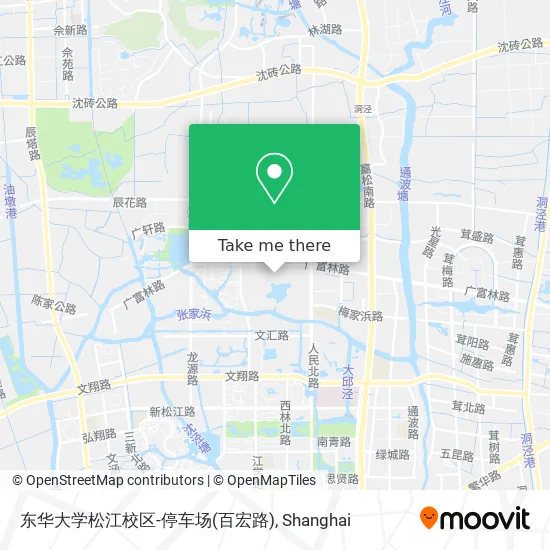 东华大学松江校区-停车场(百宏路) map