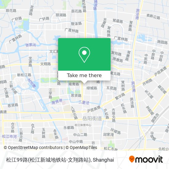 松江99路(松江新城地铁站-文翔路站) map