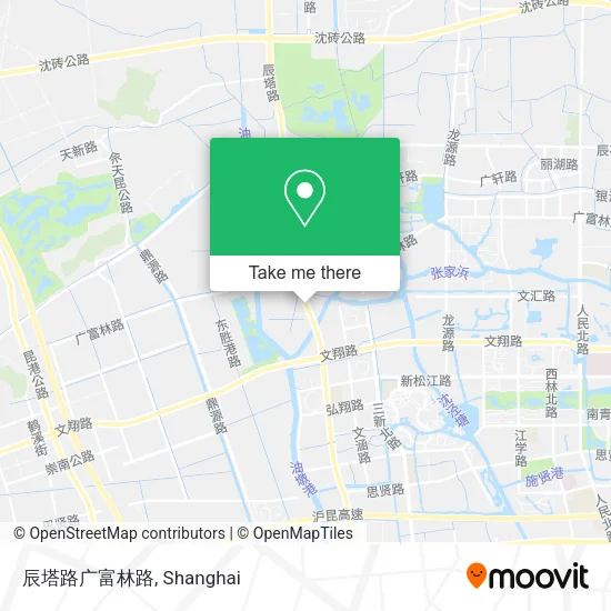 辰塔路广富林路 map