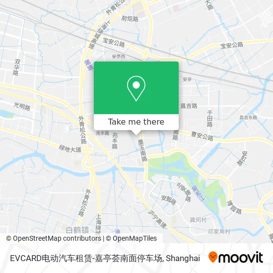 EVCARD电动汽车租赁-嘉亭荟南面停车场 map