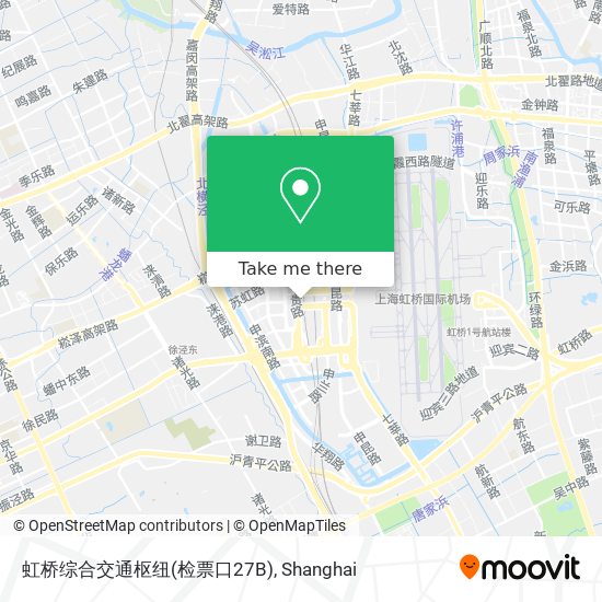 虹桥综合交通枢纽(检票口27B) map