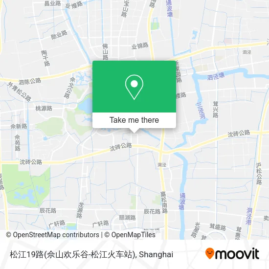 松江19路(佘山欢乐谷-松江火车站) map