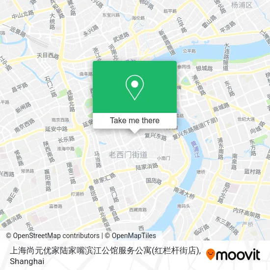 上海尚元优家陆家嘴滨江公馆服务公寓(红栏杆街店) map