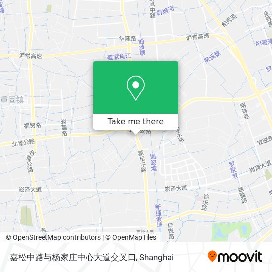 嘉松中路与杨家庄中心大道交叉口 map