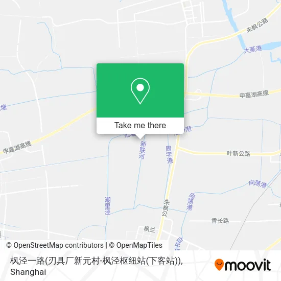 枫泾一路(刃具厂新元村-枫泾枢纽站(下客站)) map