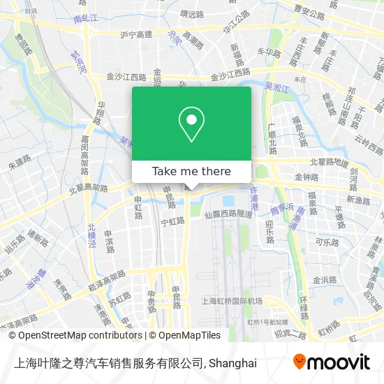 上海叶隆之尊汽车销售服务有限公司 map