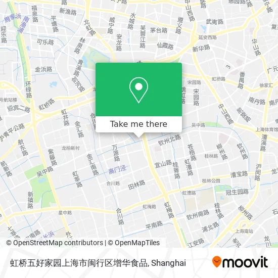 虹桥五好家园上海市闽行区增华食品 map