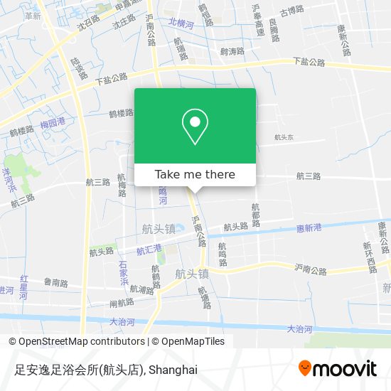 足安逸足浴会所(航头店) map