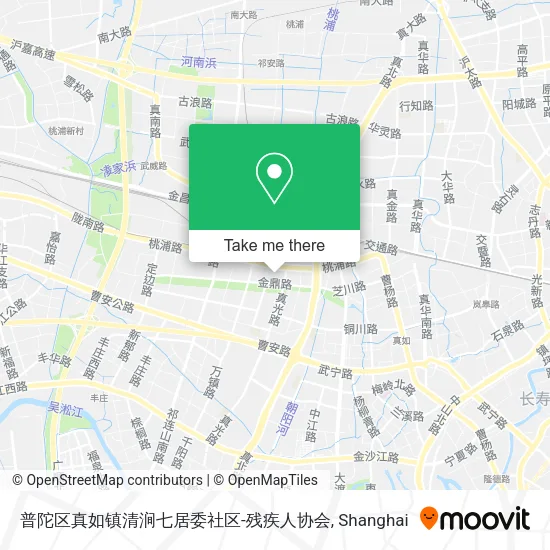 普陀区真如镇清涧七居委社区-残疾人协会 map