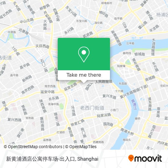 新黄浦酒店公寓停车场-出入口 map