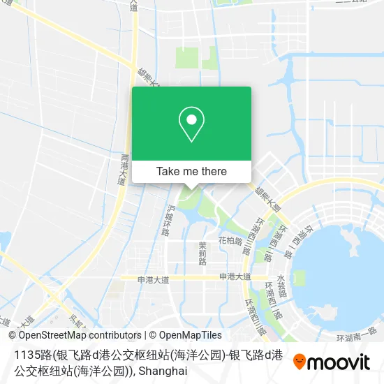 1135路(银飞路d港公交枢纽站(海洋公园)-银飞路d港公交枢纽站(海洋公园)) map