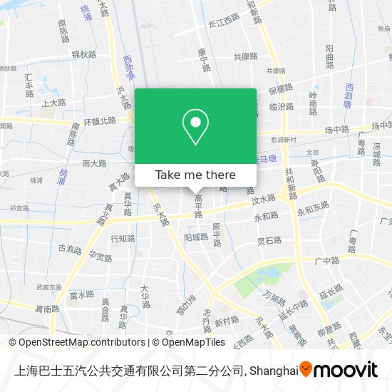 上海巴士五汽公共交通有限公司第二分公司 map