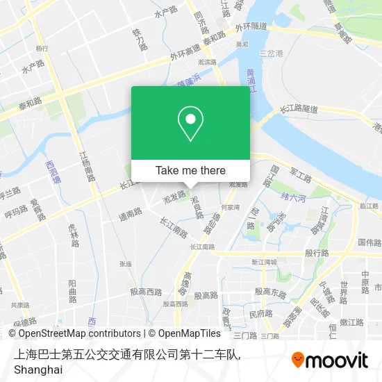上海巴士第五公交交通有限公司第十二车队 map