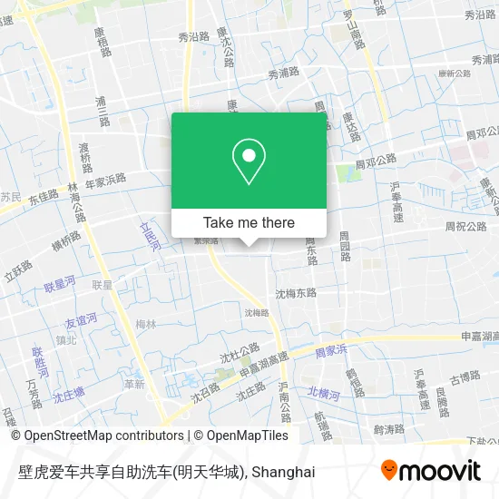 壁虎爱车共享自助洗车(明天华城) map