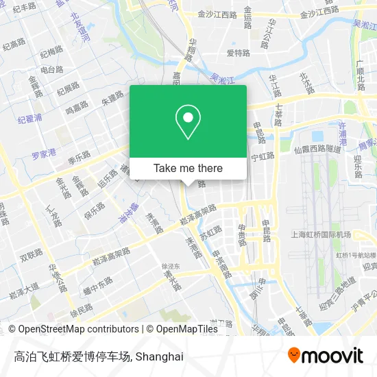 高泊飞虹桥爱博停车场 map