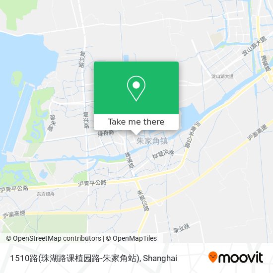 1510路(珠湖路课植园路-朱家角站) map