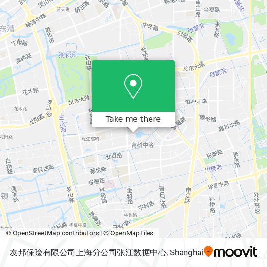 友邦保险有限公司上海分公司张江数据中心 map