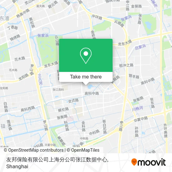 友邦保险有限公司上海分公司张江数据中心 map