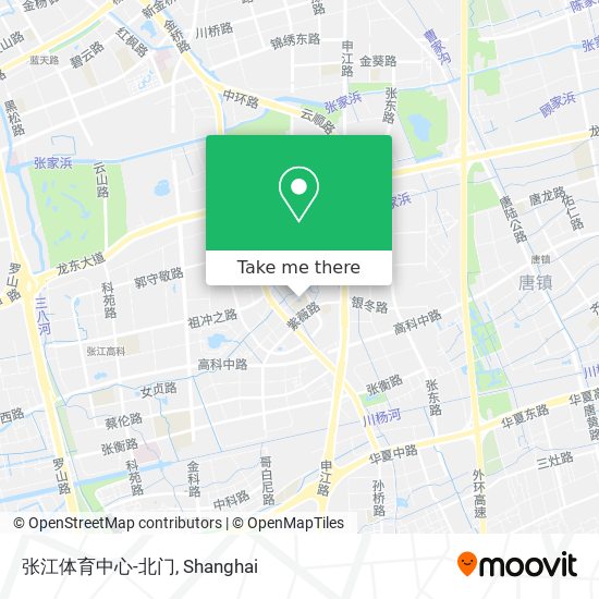 张江体育中心-北门 map