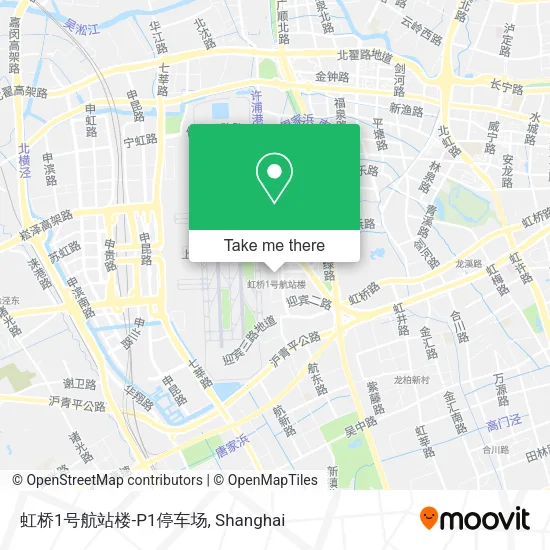 虹桥1号航站楼-P1停车场 map