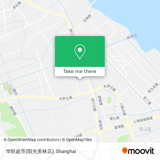 华联超市(阳光美林店) map