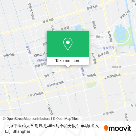 上海中医药大学附属龙华医院奉贤分院停车场(出入口) map
