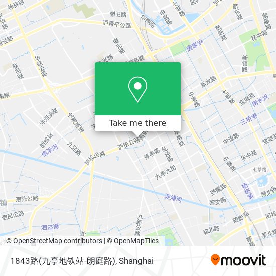 1843路(九亭地铁站-朗庭路) map