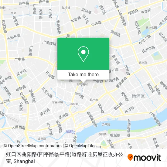 虹口区曲阳路(四平路临平路)道路辟通房屋征收办公室 map