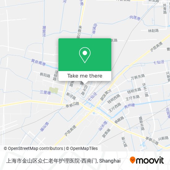 上海市金山区众仁老年护理医院-西南门 map