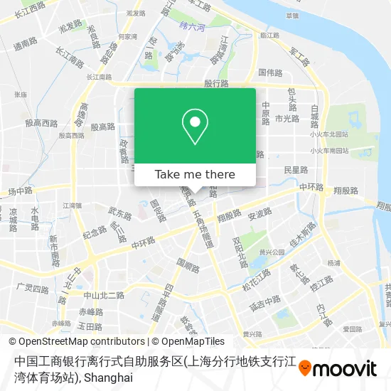 中国工商银行离行式自助服务区(上海分行地铁支行江湾体育场站) map