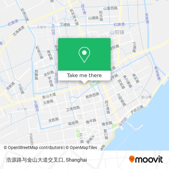 浩源路与金山大道交叉口 map