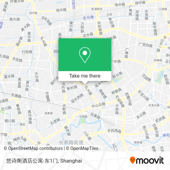 悠诗阁酒店公寓-东1门 map