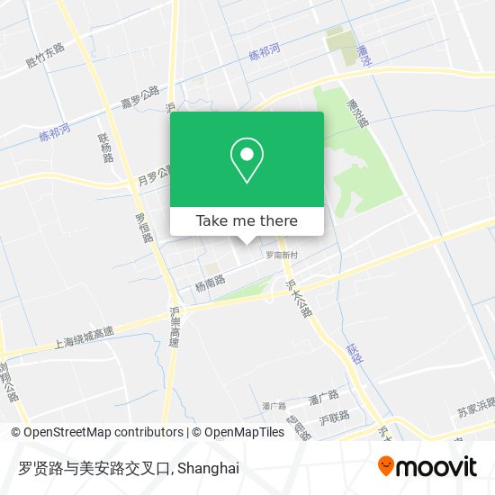 罗贤路与美安路交叉口 map