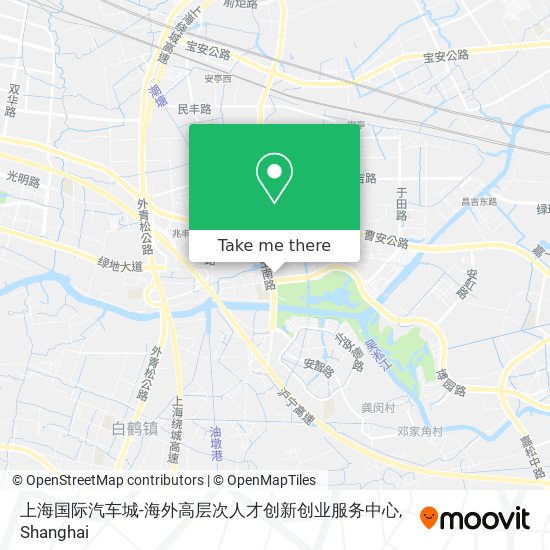 上海国际汽车城-海外高层次人才创新创业服务中心 map