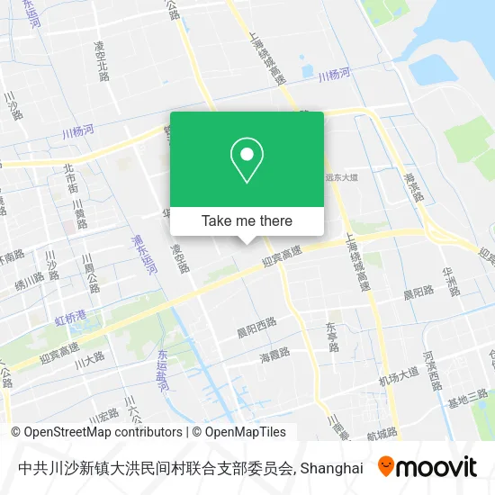 中共川沙新镇大洪民间村联合支部委员会 map