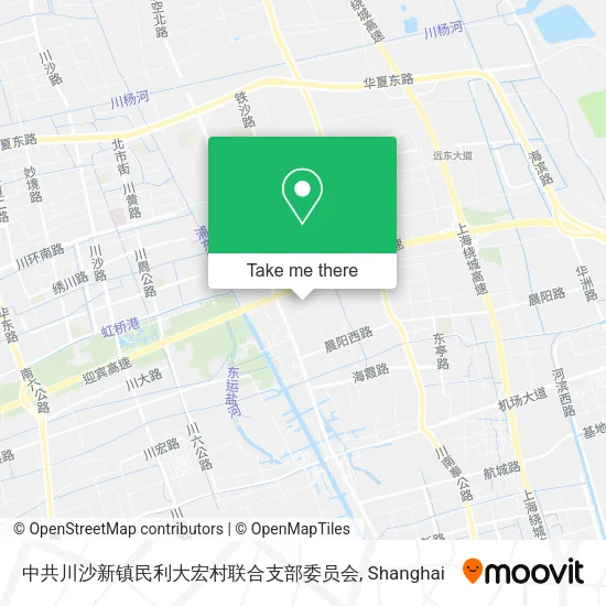 中共川沙新镇民利大宏村联合支部委员会 map