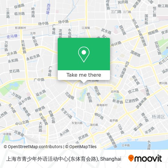 上海市青少年外语活动中心(东体育会路) map