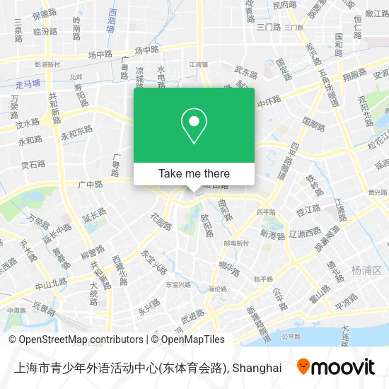 上海市青少年外语活动中心(东体育会路) map