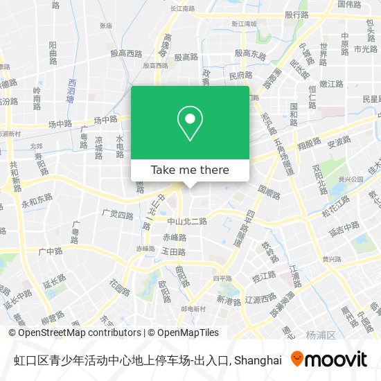 虹口区青少年活动中心地上停车场-出入口 map