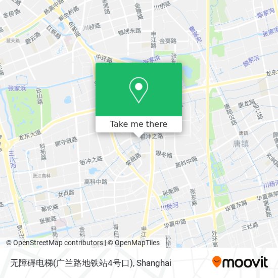 无障碍电梯(广兰路地铁站4号口) map