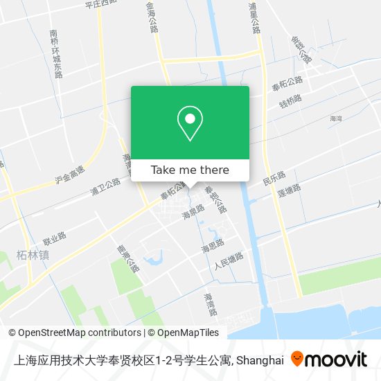 上海应用技术大学奉贤校区1-2号学生公寓 map