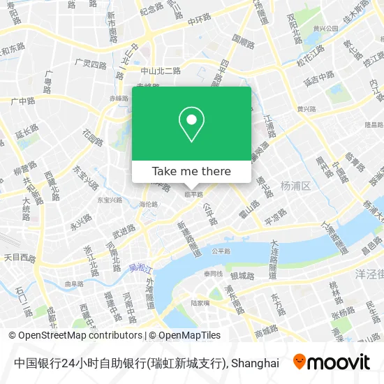 中国银行24小时自助银行(瑞虹新城支行) map