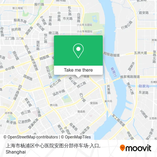 上海市杨浦区中心医院安图分部停车场-入口 map