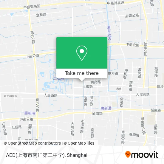 AED(上海市南汇第二中学) map