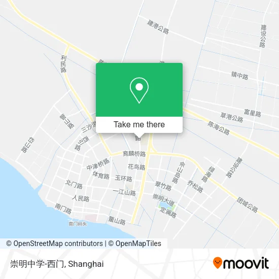 崇明中学-西门 map